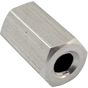 1332-6-A-0 SPACER 1/4 HEX X 1/4 L X #6 (0.140) ID ALUMINUM